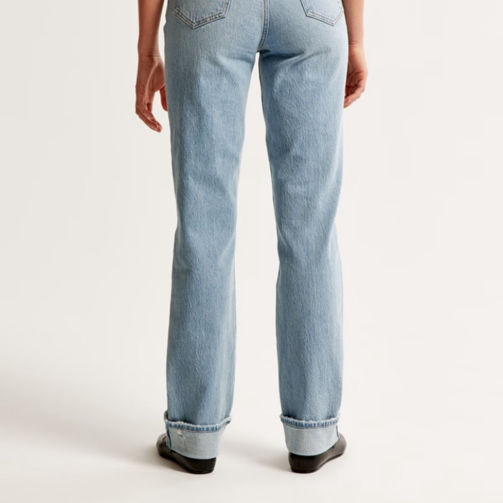 ABERCROMBIE & FITCH 90s super high-rise straight jeans. Size: 27 LONG - Picture 4 of 14
